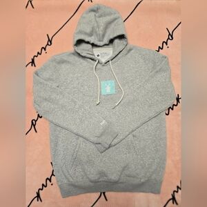 Dutch Bros Mint Green Patch Gray Pullover Hoodie